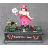 Girl and Butterfly Bank 