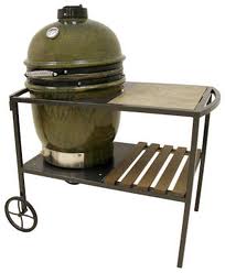 Cypress Ceramic Charcoal Grill with Table Cart