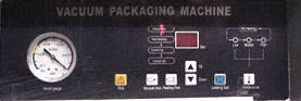 vacuum machine control panel