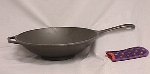 Cast Iron Wok w/ hot handle holder