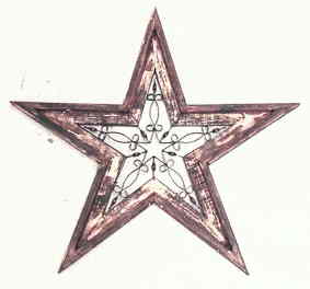 Small Star Wall Decor with Wrought Iron
