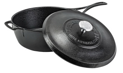 Cast Iron Tortilla Warmer and Multi-Purpose Pot with Lid, 3-Qt