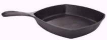 Cast Iron 10 Square Skillet w/2 inch sides