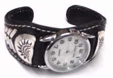 Navajo Leather Watch Bracelet